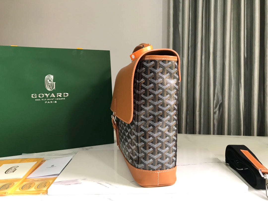 BOLSO GOYARD CITADIN 38CM LONA NEGRA Y TAN