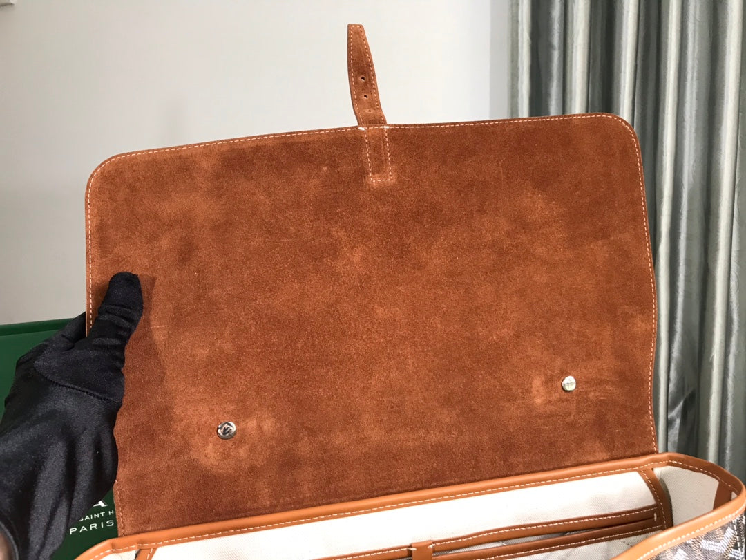 BOLSO GOYARD CITADIN 38CM LONA NEGRA Y TAN