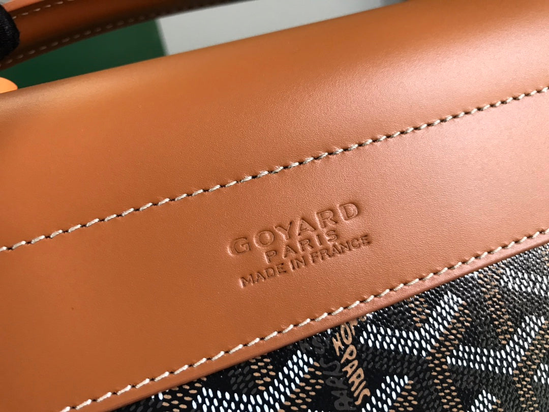 BOLSO GOYARD CITADIN 38CM LONA NEGRA Y TAN
